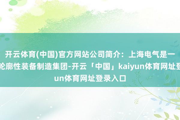 开云体育(中国)官方网站公司简介：上海电气是一家大型轮廓性装备制造集团-开云「中国」kaiyun体育网址登录入口