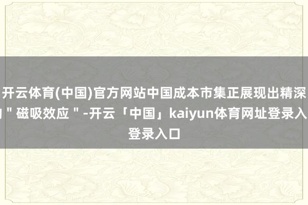 开云体育(中国)官方网站中国成本市集正展现出精深的＂磁吸效应＂-开云「中国」kaiyun体育网址登录入口